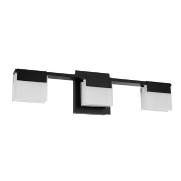 Vente 3-Light LED Vanity Light in Matte Black
