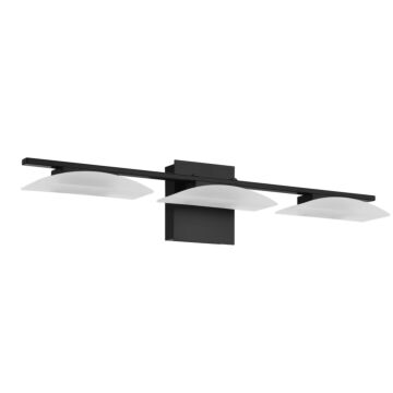 Metrass 3 3-Light LED Vanity Light in Matt Black