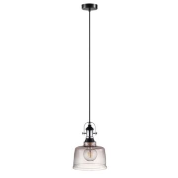 Gilwell 1 1-Light Pendant in Matte black with Chrome