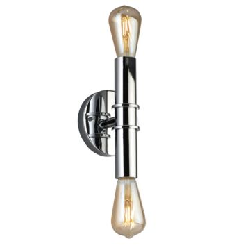 Drucker 2-Light Bathroom Vanity Light Vanity in Chrome