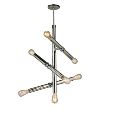 Drucker Seven Light Pendant in Chrome by Eglo USA