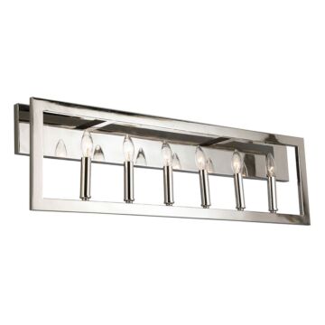 Jordan 6-Light Bathroom Vanity Light Vanity in Satin Nickel