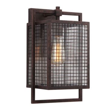 Garraux One Light Wall Sconce in Rust by Eglo USA