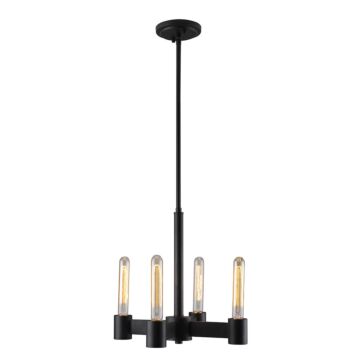 Broyles Four Light Chandelier in Matte Black by Eglo USA