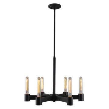 Broyles Six Light Chandelier in Matte Black by Eglo USA
