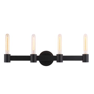Broyles 4-Light Bathroom Vanity Light Bar in Matte Black