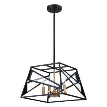 Corrietes Four Light Pendant in Matte Black by Eglo USA
