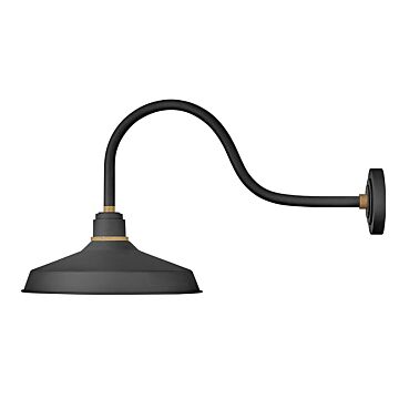 Hinkley Foundry Classic 1-Light Outdoor Wall Light In Textured Black