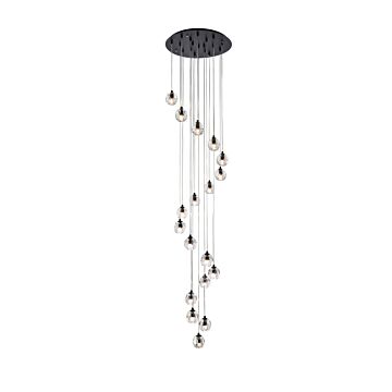 Eren 18-Light LED Pendant in Black