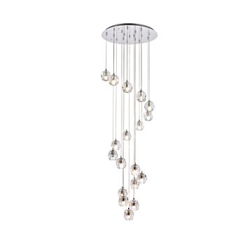 Eren 18-Light LED Pendant in Chrome