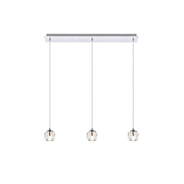 Eren 3-Light LED Pendant in Chrome