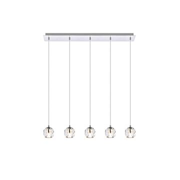 Eren 5-Light LED Pendant in Chrome
