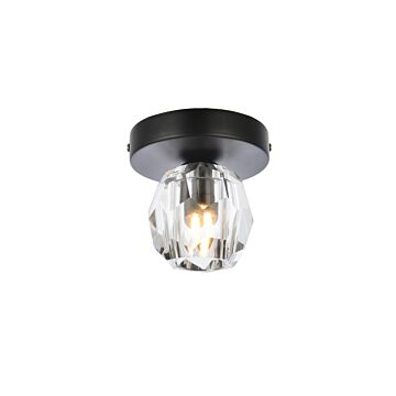 Eren 1-Light LED Flush Mount in Black