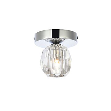 Eren 1-Light LED Flush Mount in Chrome