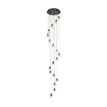 Eren 18-Light LED Pendant in Black