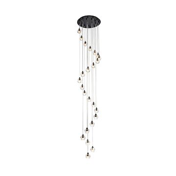 Eren 24-Light LED Pendant in Black