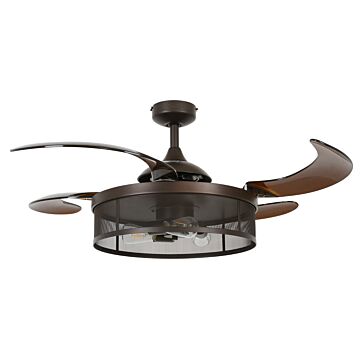 Meridian 3-Light 48in Fandelier in Oil Rubbed Bronze and Amber