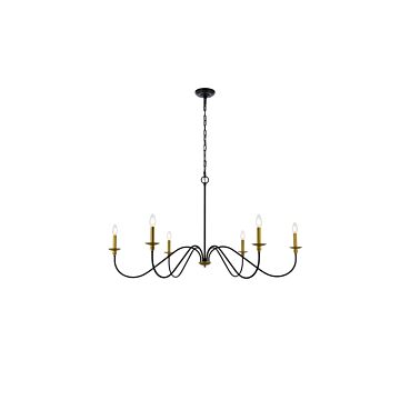 Rohan 6-Light Chandelier in brass