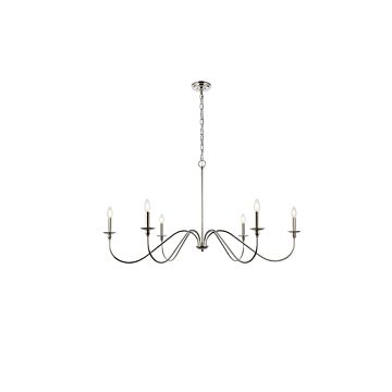 Rohan 6-Light Chandelier in Polished Nickel