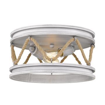 Chatham GDW Two Light Flush Mount in Gray Driftwood by Golden