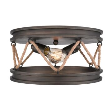 Chatham Two Light Flush Mount in Gunmetal Bronze by Golden