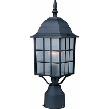 North Church One Light Outdoor Pole Post Lantern in Black by Maxim