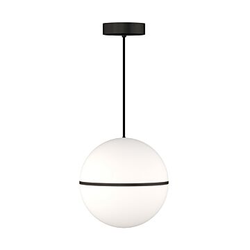 Hanea LED Pendant in Nightshade Black by Visual Comfort Modern