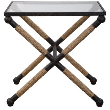 Braddock Accent Table in Rustic Iron by Uttermost