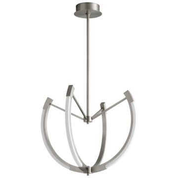 Utopia LED Ceiling Mount in Satin Nickel by Oxygen Lighting