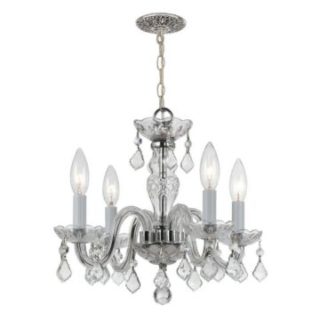 Traditional Crystal Four Light Mini Chandelier in Polished Chrome by Crystorama