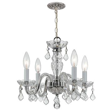 Traditional Crystal Four Light Mini Chandelier in Polished Chrome by Crystorama
