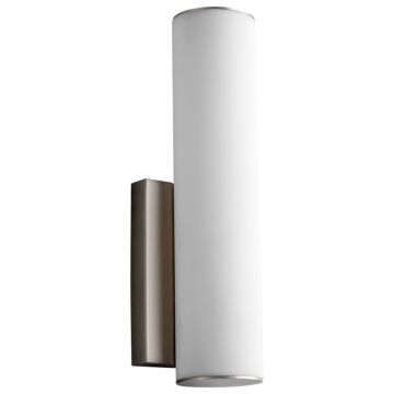 Fugit LED Wall Sconce in Satin Nickel by Oxygen Lighting