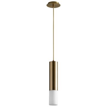Opus LED Pendant in Aged Brass by Oxygen Lighting