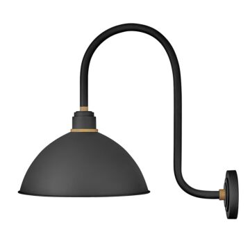 Hinkley Foundry Dome 1-Light Outdoor Wall Light In Textured Black