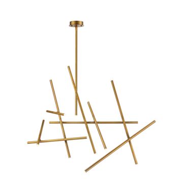 Eurofase Crossroads 18-Light Chandelier in Brass