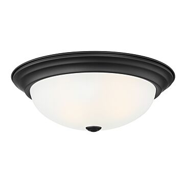 Decorative Flushmount 3-Light Flushmount in Matte Black