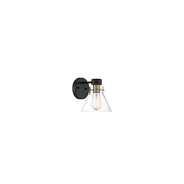 Willow Creek 1-Light Wall Sconce in Matte Black