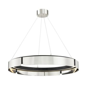 Tribeca LED Chandelier in Burnished Nickel Black Combo by Hudson Valley