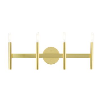 Copenhagen 4-Light Bathroom Vanity Light in Satin Brass
