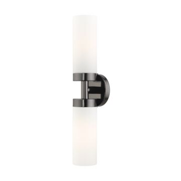 Aero 2-Light Bathroom Vanity Light in Black Chrome