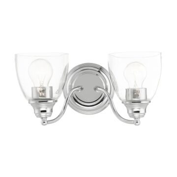Montgomery 2-Light Bathroom Vanity Light in Polished Chrome