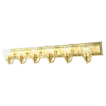 Birmingham 6-Light Bathroom Vanity Light in Polished Brass