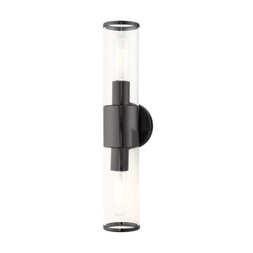 Banca 2-Light Bathroom Vanity Light in Black Chrome