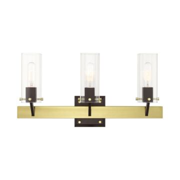 Beckett 3-Light Bathroom Vanity Light in Satin Brass & Bronze