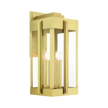 Lexington 4-Light Outdoor Wall Lantern in Natural Brass