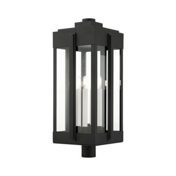 Lexington 4-Light Outdoor Post Top Lantern in Black