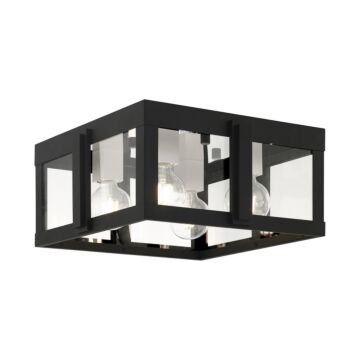 Lexington 4-Light Outdoor Flush Mount in Black