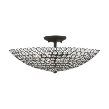 Cassandra 4-Light Semi-Flush Mount in Black