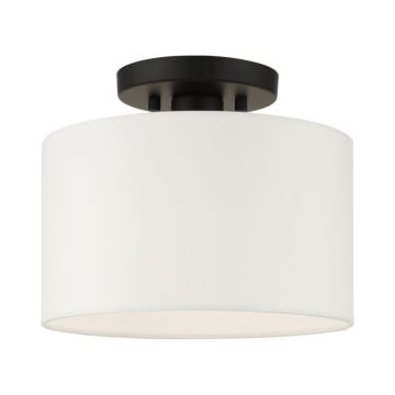 Meridian 1-Light Semi-Flush Mount in Black