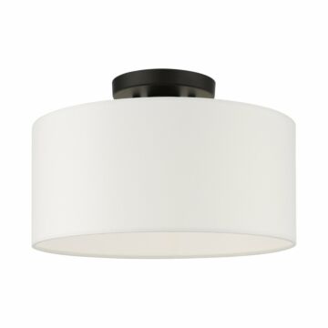 Meridian 1-Light Semi-Flush Mount in Black